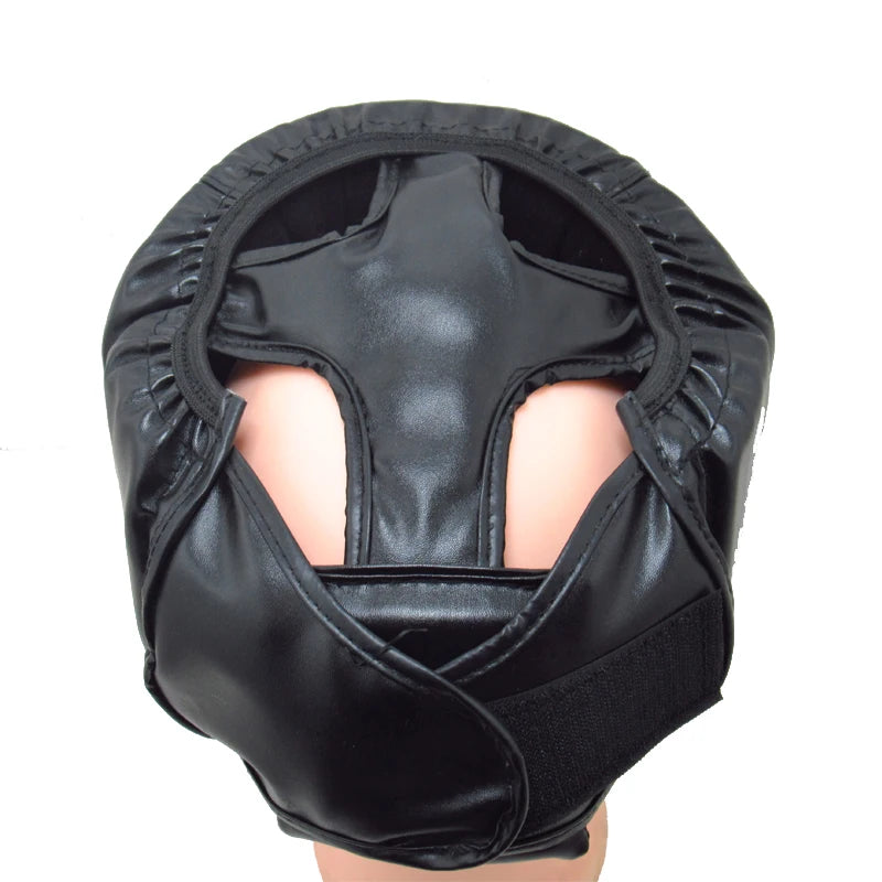 2PCS 3 Colors Set Professional  PU Leather Boxing Helmet Karate Kick Boxing Head Guard Muay Thai Sandbag Training Adults Kids Arts Helmet Head Guard Taekwondo Karate Boxing Helmets