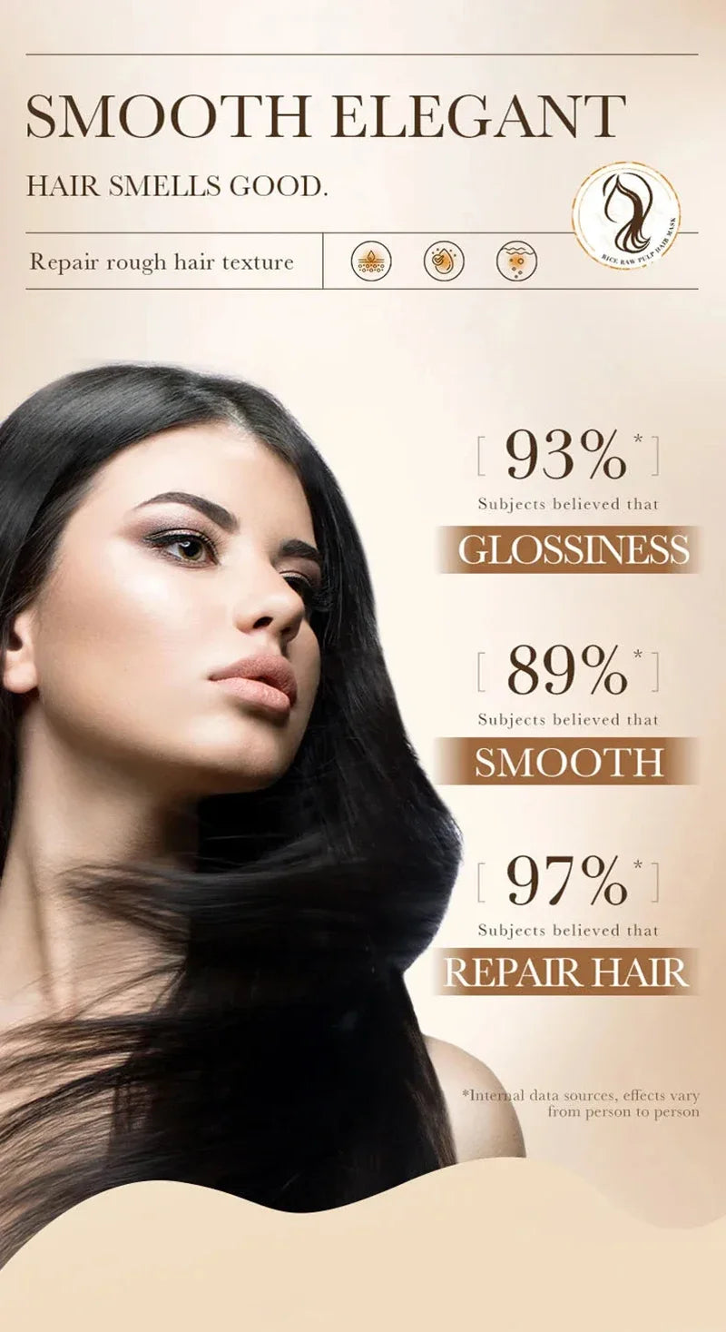 10 PCS Set 5 Seconds Soft Smooth Care Natural Repair Professional Magical Hair Mask Prevent Dryness Split Ends Repair Damage Frizz Women Hair Care Supplies Korean Products