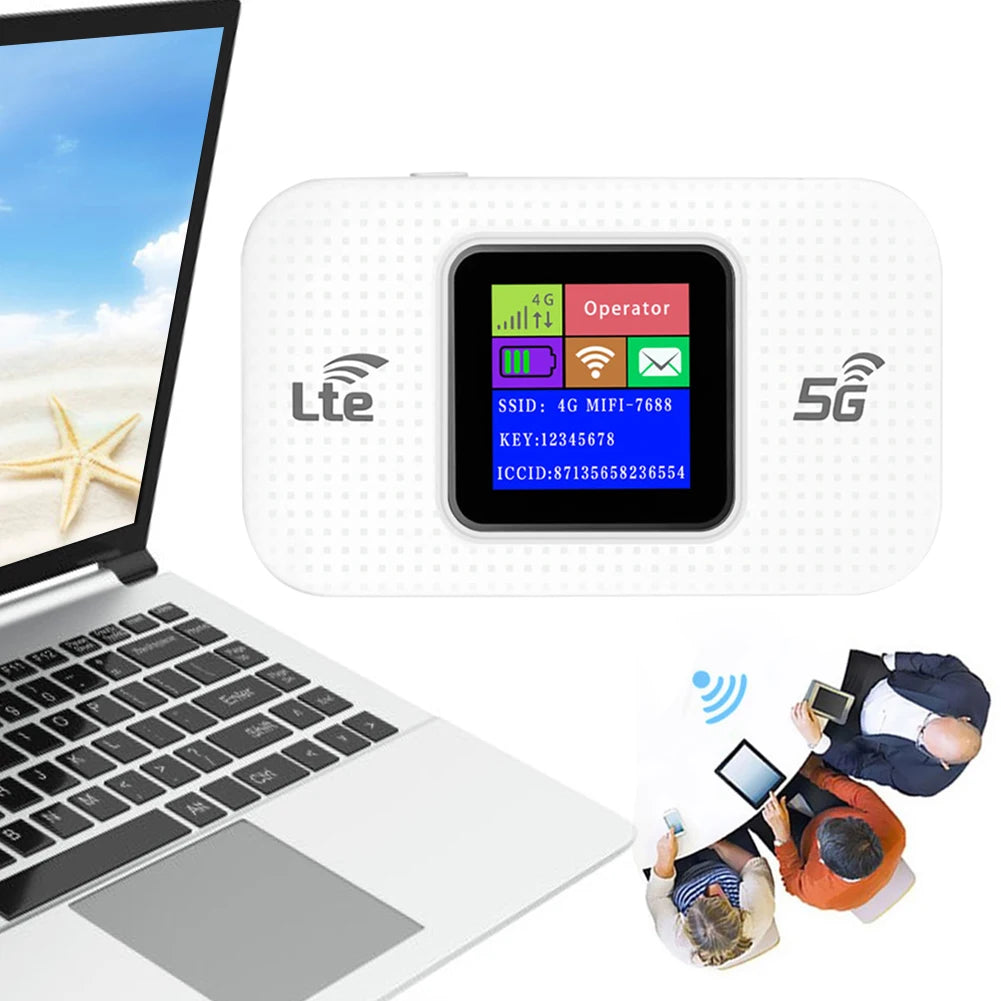 4G LTE Router Wireless Wifi Router 150Mbps Portable Pocket Mifi Modem Sim Card Slot Mobile Wifi Hotspot 150Mbps for Outdoor Car