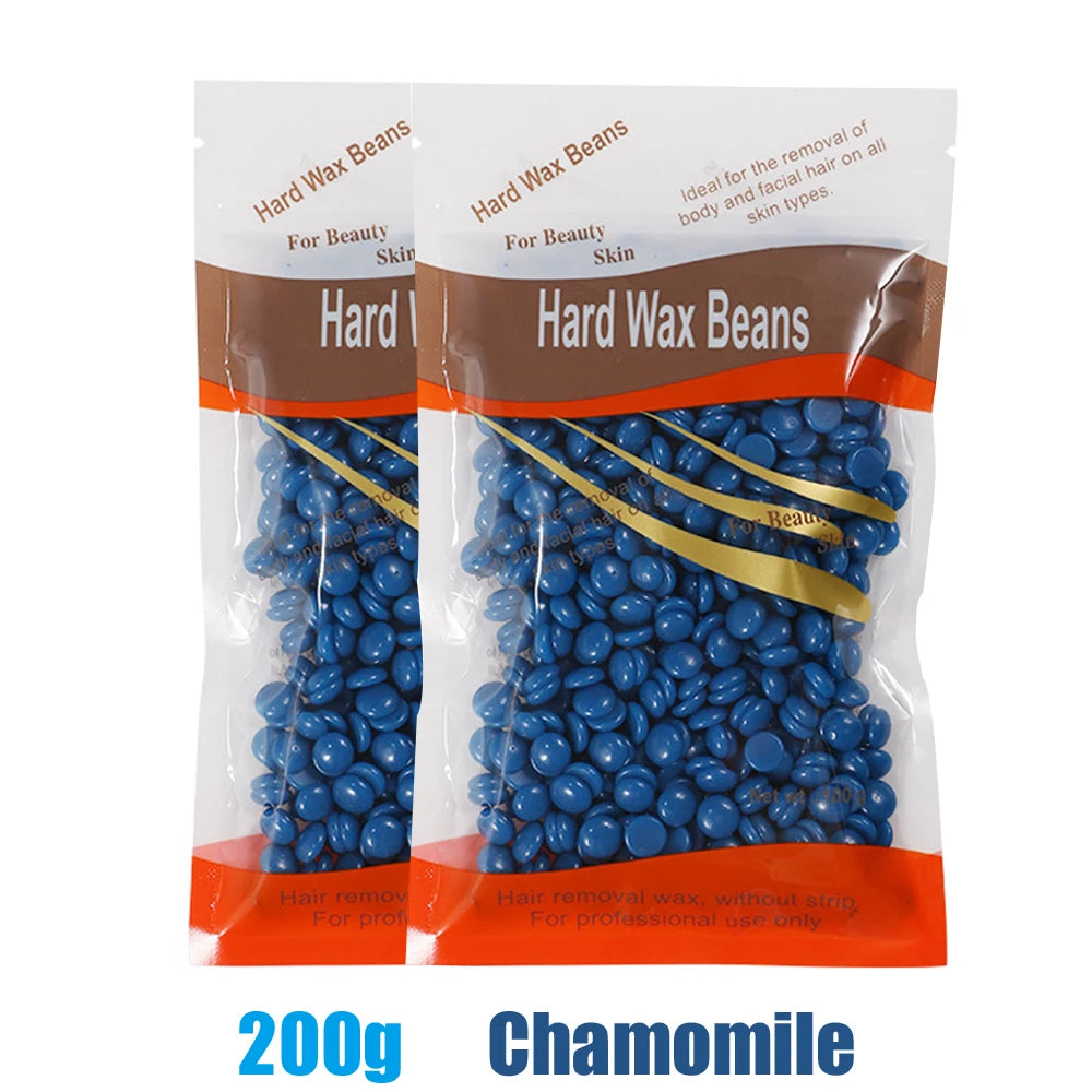 200gr Hair Removal Wax Japanese Paraffine Beans Chamomile, Cream, Honey, Rose, Lavender, Coffee, Aloe, Strawberry Wax Beans Women Men Hair Care Supplies