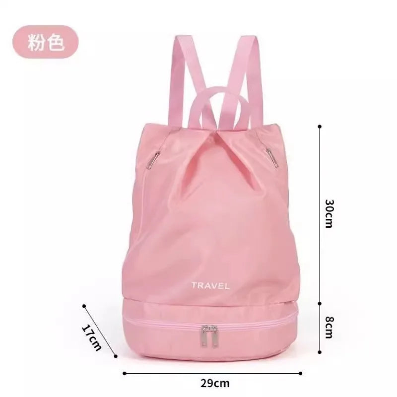35L Large Capacity Swimming Bag, Waterproof Outdoor Travel Gym Fitness Backpack, Sports Equipment Storage Bag, Women's Dry Wet Separation Yoga Bags