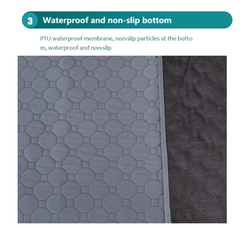 Reusable Dog Urine Pee Pad Blanket Absorbent Diaper Washable Puppy Training Pad Pet Bed Urine Mat for Pet Car Seat Cover Pet Supplies