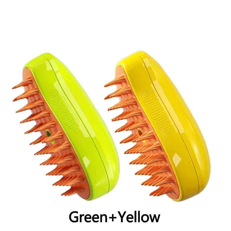 2 PCS Set 3-in-1 Electric Pet Steam Brush for Cats & Dogs, Electric Steamy Grooming Comb with Water Sprayer, Shedding & Massage Pet Hair Tools