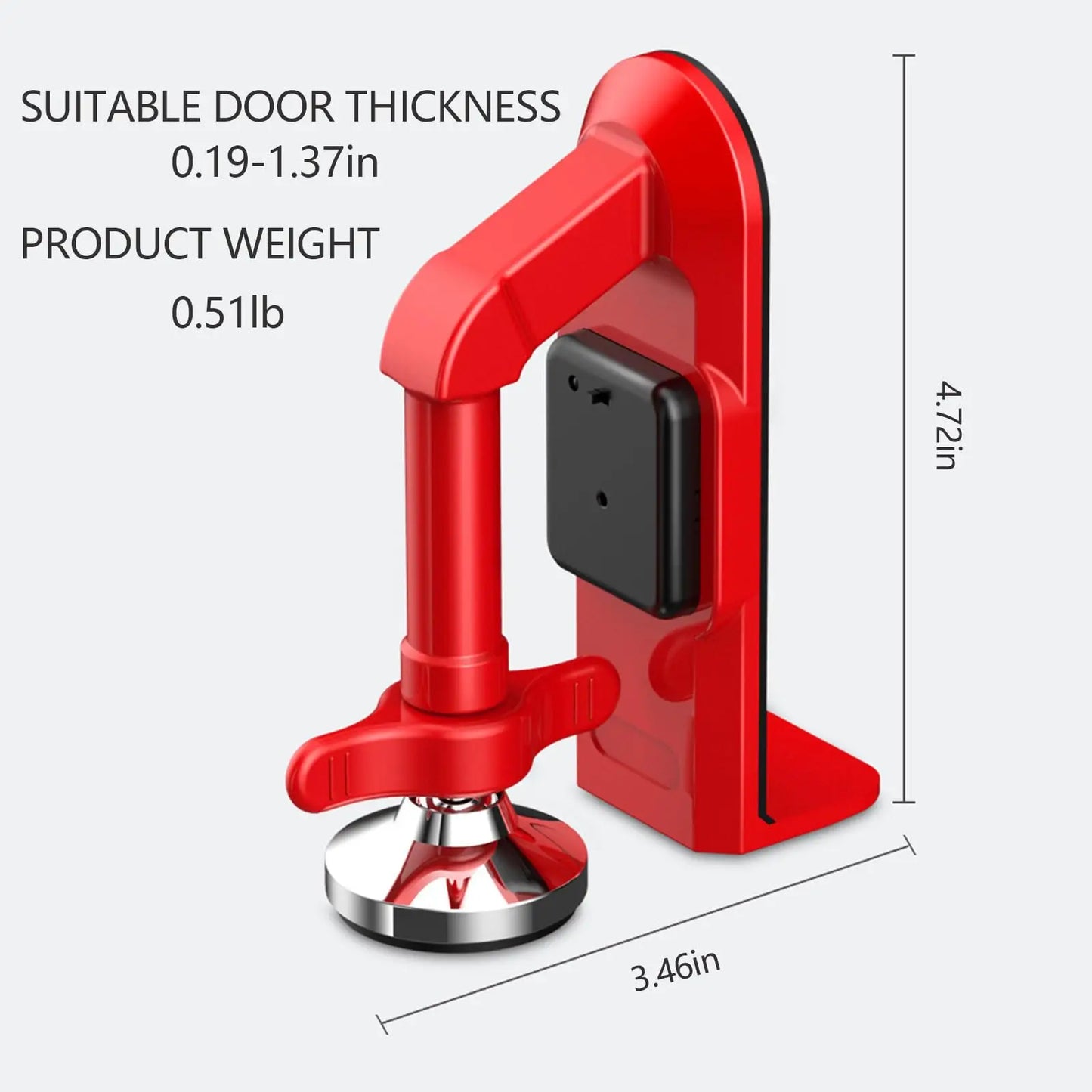 NEW Portable Alarm Door Stopper Portable Door Lock Travel Anti Theft Door Blocker Door Stoppers Security Alarm Wedge No Drill Safety Door Jammer Home Office Security Supplies