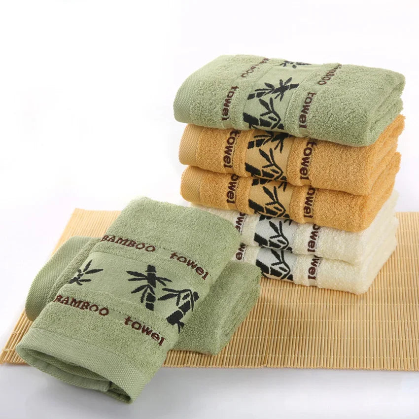 100% Bamboo Fiber Towels 3 Colors Set Home Bath Towels for Adults Face Towel  Thick Absorbent  Luxury Bathroom Towels Toalha De Praia Home Bathroom Accessories