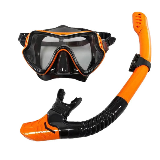 NEW Brand 2PCS Set 12 Colors Professional Silicone Gear Scuba Diving Mask Equipment Snorkel Adults  UV Waterproof Swim Glasses Men Women Swimming Accessories