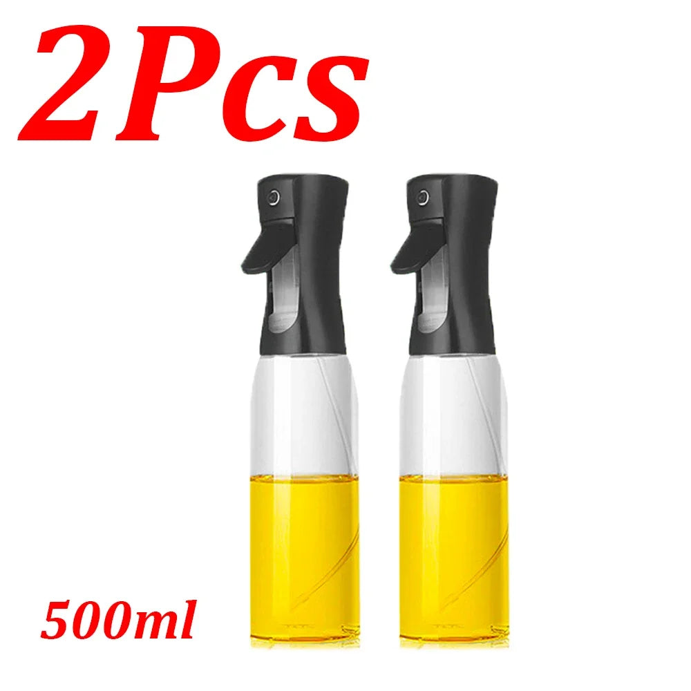 NEW Arrivals 4PCS Set Spray Oil Sprayer Dispenser Edible Olive Oil Spray 300/500ML Oil Sprayer Cooking Baking Vinegar Soy Sauce Spray Container Kitchen Accessories