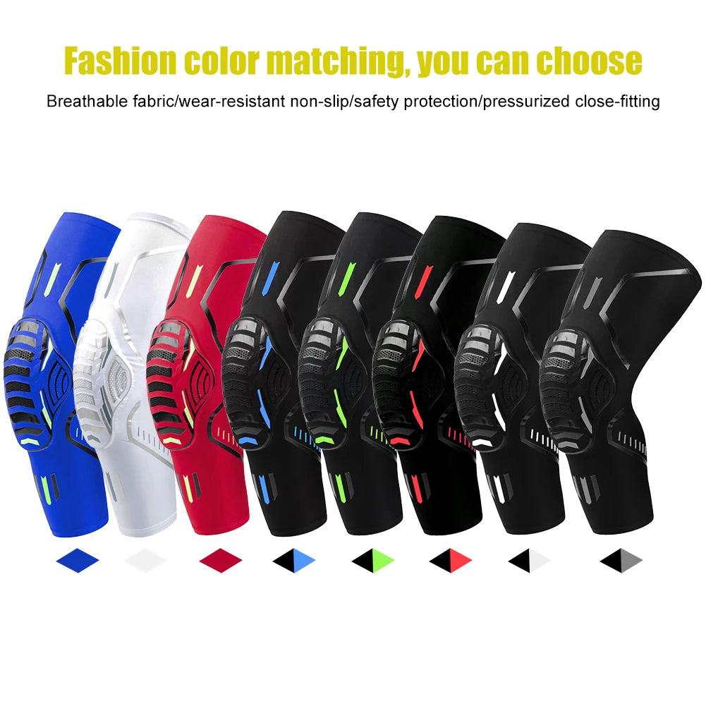 S-2XL Plus Size 1Pc Knee Brace Compression Knee Support Shockproof Knee Pads Knee Sleeve for Running Arthritis Joint Pain Relief Men Women Sports Apparel Accessories