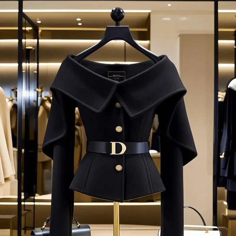 NEW Arrivals UK S-2XL Size Chic Casual Short Jacket Women's Outwear  Autumn Winter New High-End Slim Single-Breasted Small Chanel Style Coat Top