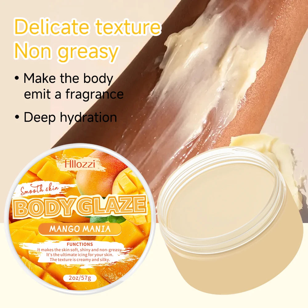 3 PCS Set Mango Body Glaze Drops and Oil Set includes a Rollerball Applicator, Suitable for Dry Skin, Providing Moisturizing Hydrating Skin Care Sets Korean Products