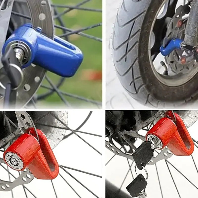 Motorcycle Bike Anti Theft Wheel Disc Brake Lock Safety Disc Wheel Lock Mountain Road Bike Padlock with Keys