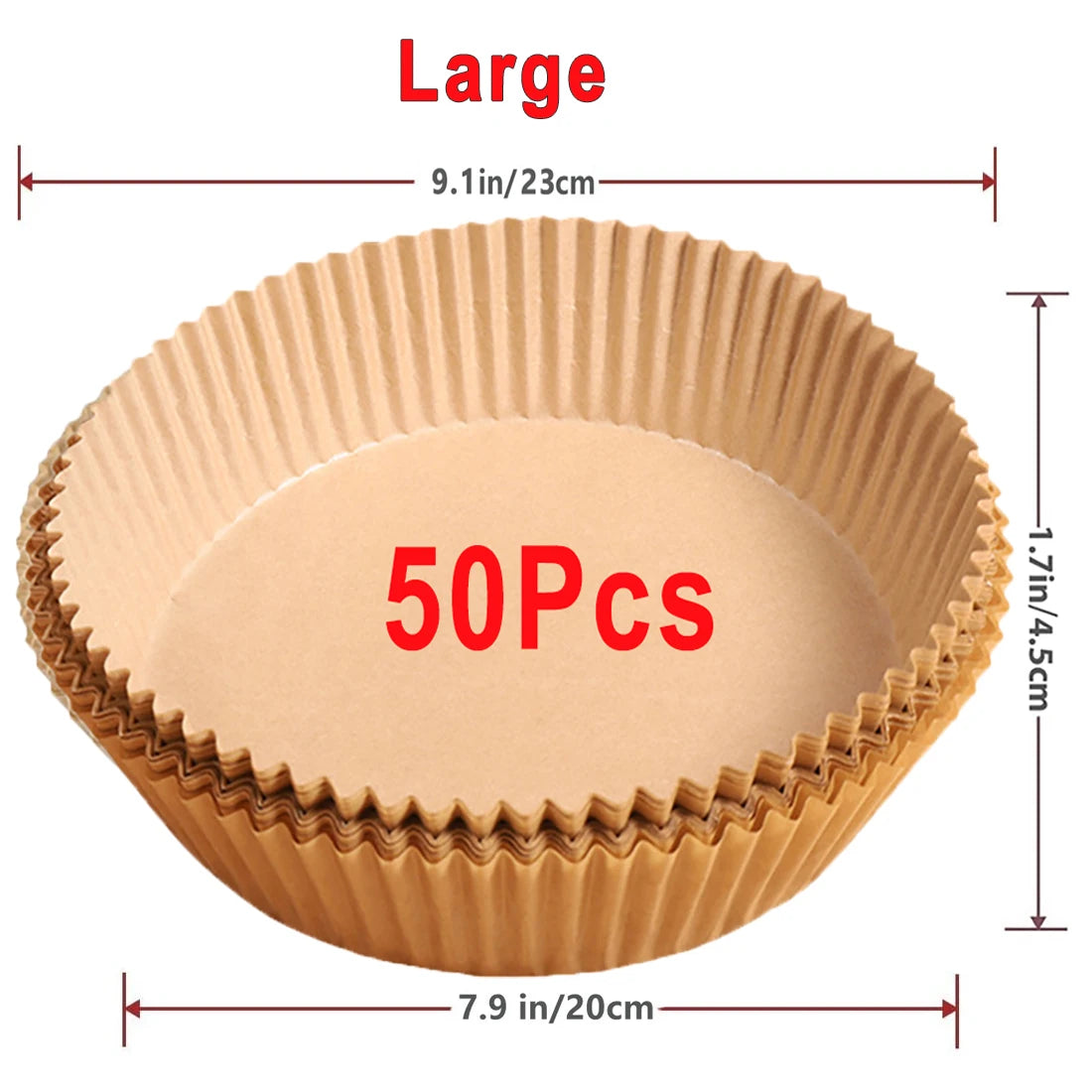 NEW Arrivals 100PCS Set Air Fryer Disposable Paper Non-Stick Air Fryer Baking Paper Plates Round Air-Fryer Paper Liners Paper Kitchen Accessories