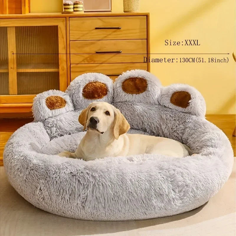 Soft Long Plush Cat Kennel Dog  Winter Warm Pet Bed Cat Bed Cat Mat Animals Sleeping Sofa