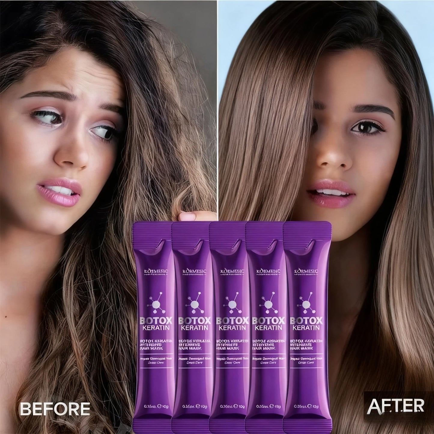 3-5-10-20 PCS Set Keratin Hair Mask 5 Seconds Repair Damaged Frizzy Hair Soft Smooth Shiny Nutrition Deep Moisturize Nourishing Hair Care