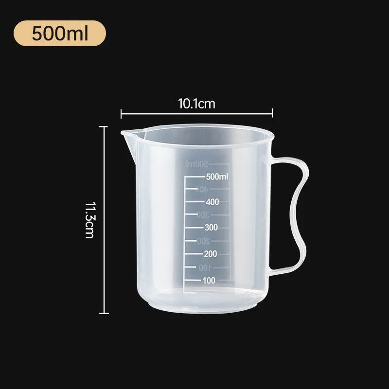250/500/1000/2000ml Spout Kitchen Lab With Handle Measuring Cup Cooking Liquid Pitcher Jug Pour Durable Spout Kitchen Tools