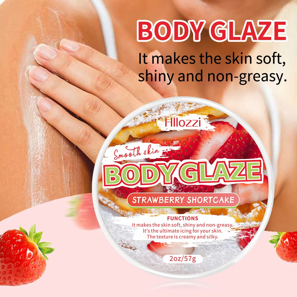 3 PCS Set Strawberry Set Includes 30 ml/1 FL OZ Body Drops and 2 oz/57 g or 8 OZ Body Glaze, Plus a Complimentary 5 ml/0.17 g Roll-On Skin Care Sets Korean Products