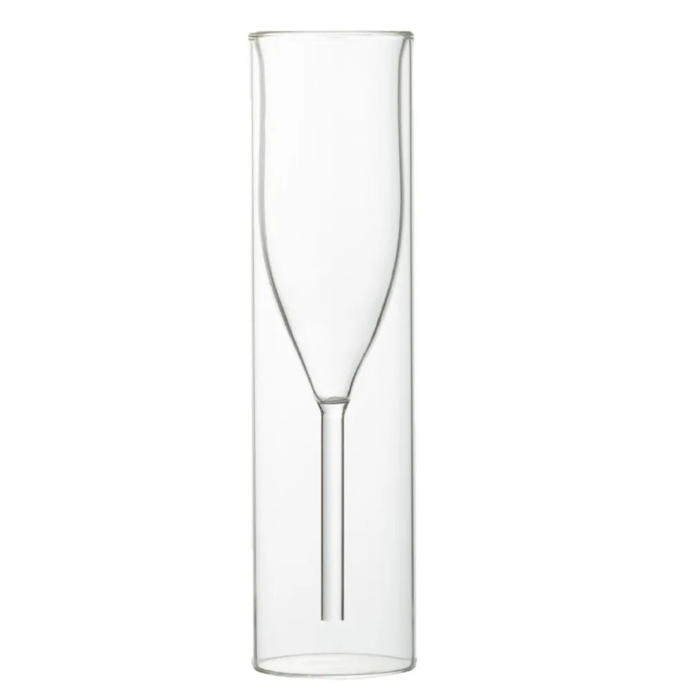 Double Wall Champagne Glasses Wine Dispenser Shatter-Resistant 120ml Glass Drink Cup Heat Insulation Transparent Wine Glass Home Bar Glassware Pubs Night Club Barware Accessories