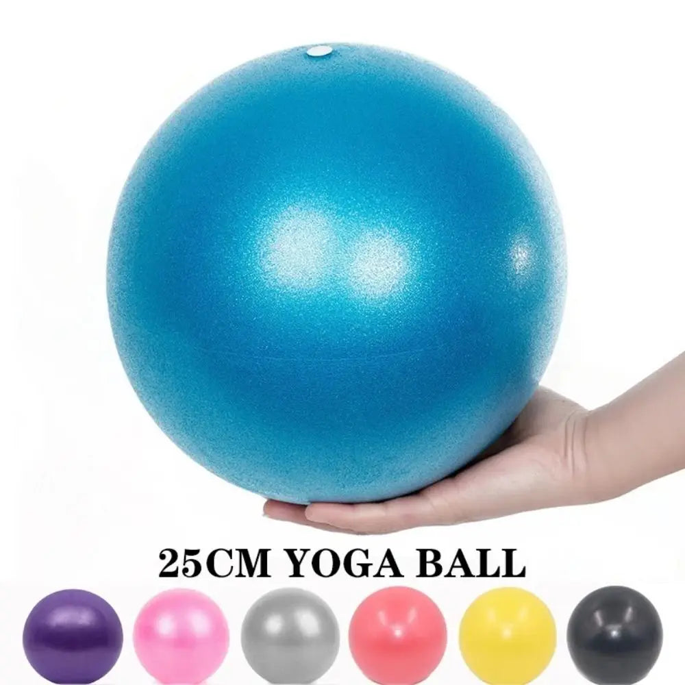 NEW Arrivals 25cm Mini Yoga Ball Soft Pilates Exercise Gym Ball PVC Non Slip Home Training Balance Stability Inflatable Straw Easy Inflation Home Indoor Exercise Gym Sports Supplies