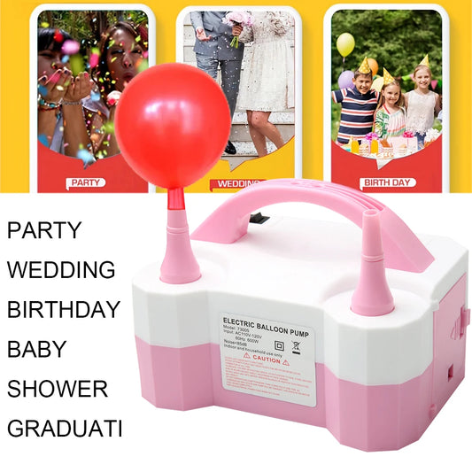Electric Balloon Inflator Balloon Inflator Pump Can Inflate Two At The Same Time Has Two Modes Good For Decorating The Room