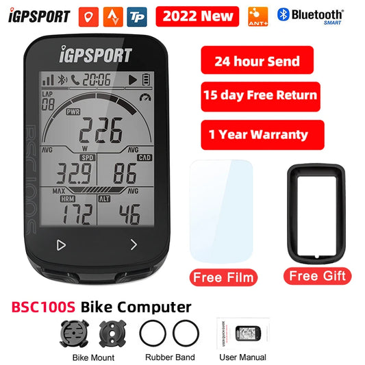 NEW Bicycle Computer Set BSC100S Computer BLE Bluetooth ANT Waterproof Wireless Bike Stopwatch MTB Road Cycling Bike Computer Cycling Accessories Sports Supplies
