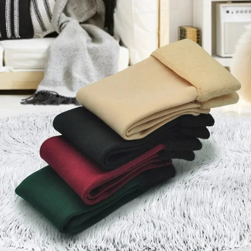 4 Pairs Set Winter Warm Thermal Socks Soft Thicken Plush Socks Solid Color Velvet Wool Snow Boots Floor Socking Outdoor Skiing Snowboard Mountain Hiking Climbing Cycling Socks Sets