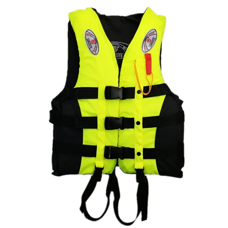 S(25-35Kg) 3XL(100-110Kg) Professional Life Jackets  Swimming Boating Kayaking Canoe Swimming Vest Water Safety Survival Suit Universal  Life Vest Jacket for Adult Children S -XXXL