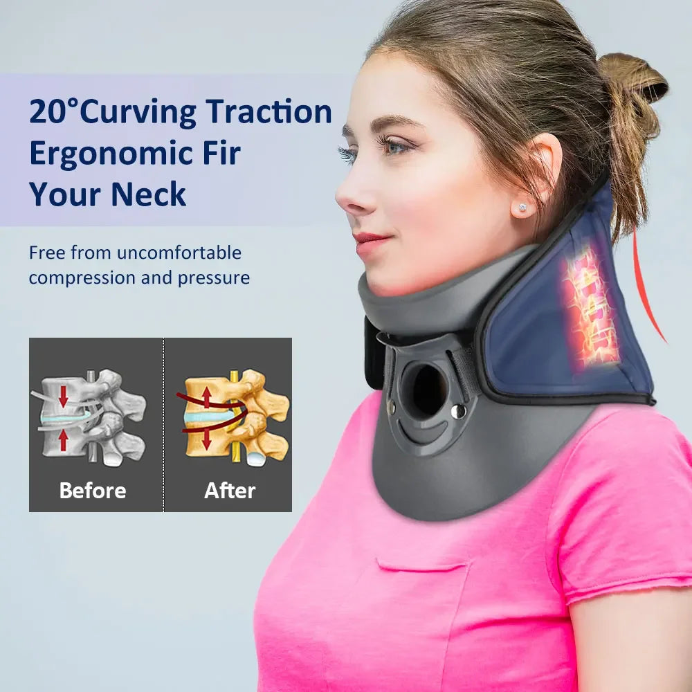 Adjustable Neck Traction Device Inflatable Cervical Vertebra, Tractor Support, Relieve Cervical Injuries, Pain Relief Stretch Neck Body Care Devices Supplies Health Care Products