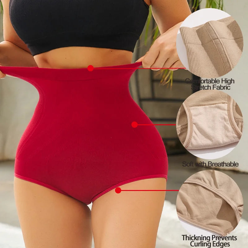 3 PCS Set Slimming High Waist Tummy Control Panties Women Briefs Panty Shaper Slimming Underwear Butt Lifter Belly Body Shapewear