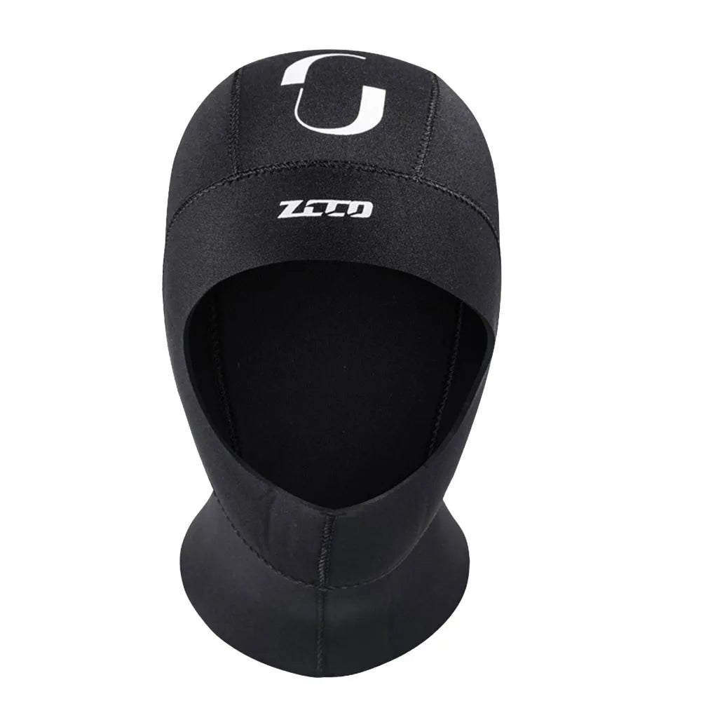 3MM Neoprene Professional Scuba Diving Cap Hood Neoprene Protect Hair Swimming Hat With Shoulder Snorkeling Equipment Hat Hood Swim Warm Wetsuit Accessories