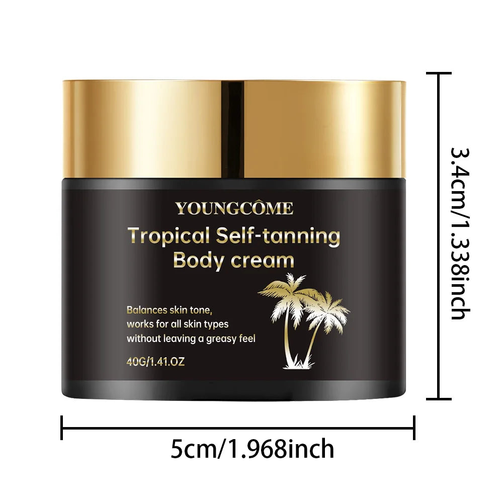 NEW ﻿ Body Tanning Cream Self Tanner Booster Brown Sun Bronzer Repair Nourishing Skin Coloring Sunless Lotion Sun Protection Cream Women Skin Care Supplies Korean Products