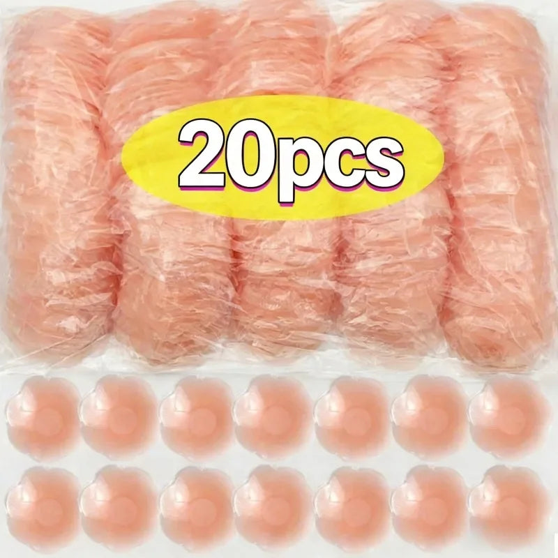 20/50/100 PCS Set Women Reusable Breast Petals Lift Invisible Silicone Bra-Less Pasties Pads Nipple Cover Invisible Petal Adhesive Bra Cover  Stickers Ladies Underwear Accessory Sets