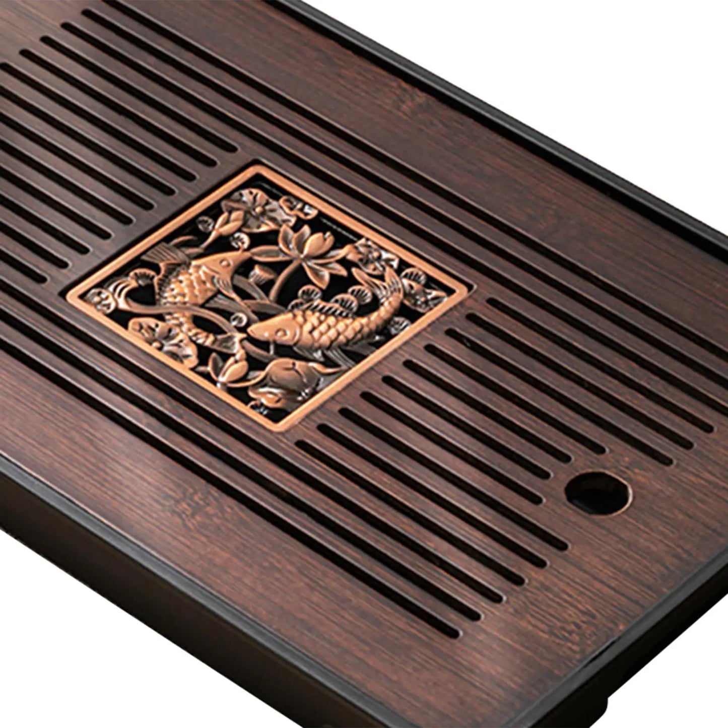 BAMBOO Tea Tray with Water Storage, Simple, Tea Set Accessory  Tea Table, Drainage for Household Office Home