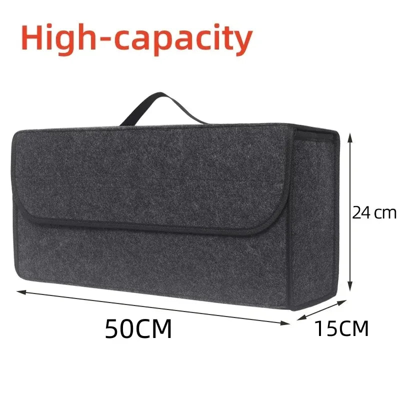 NEW Arrivals Car Trunk Organizer Soft Felt Storage Box Auto Car Accessories Vehicle Storage Bag Household Organizer Box Cars Accessories