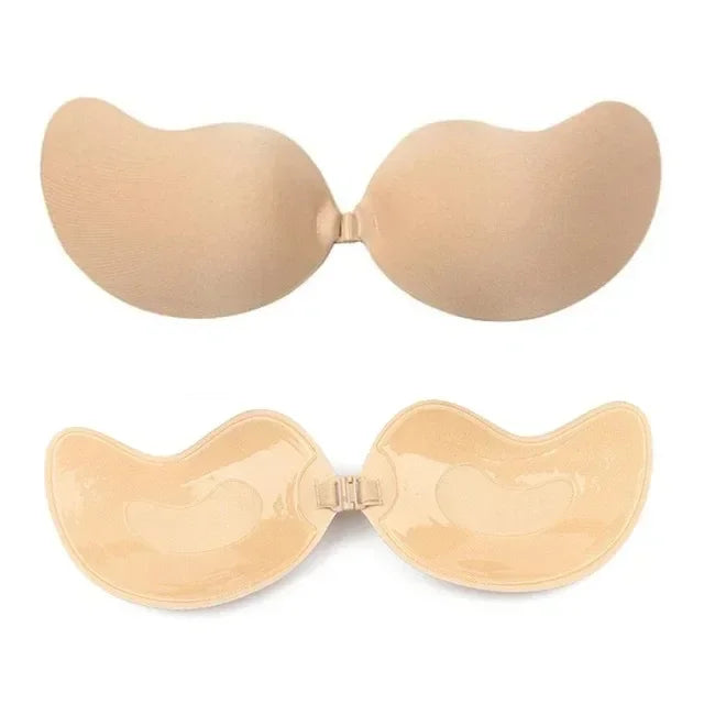 2 PCS Set S-XL  Invisible Strapless Adhesive Stick Bra Strapless Push Up Bras Women Lingerie Seamless Silicone Nipple Covers Underwear Accessory Sets