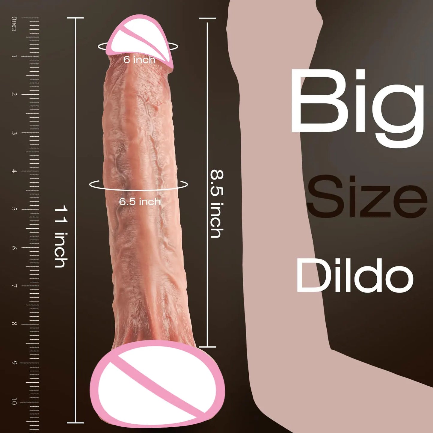 NEW Arrivals 27cm Super Long Realistic Black Dildo with Suction Cup Silicone Penis Anal Dildos Adults Sex Toys for Women Man Strap On Dick Vagina Stimulator