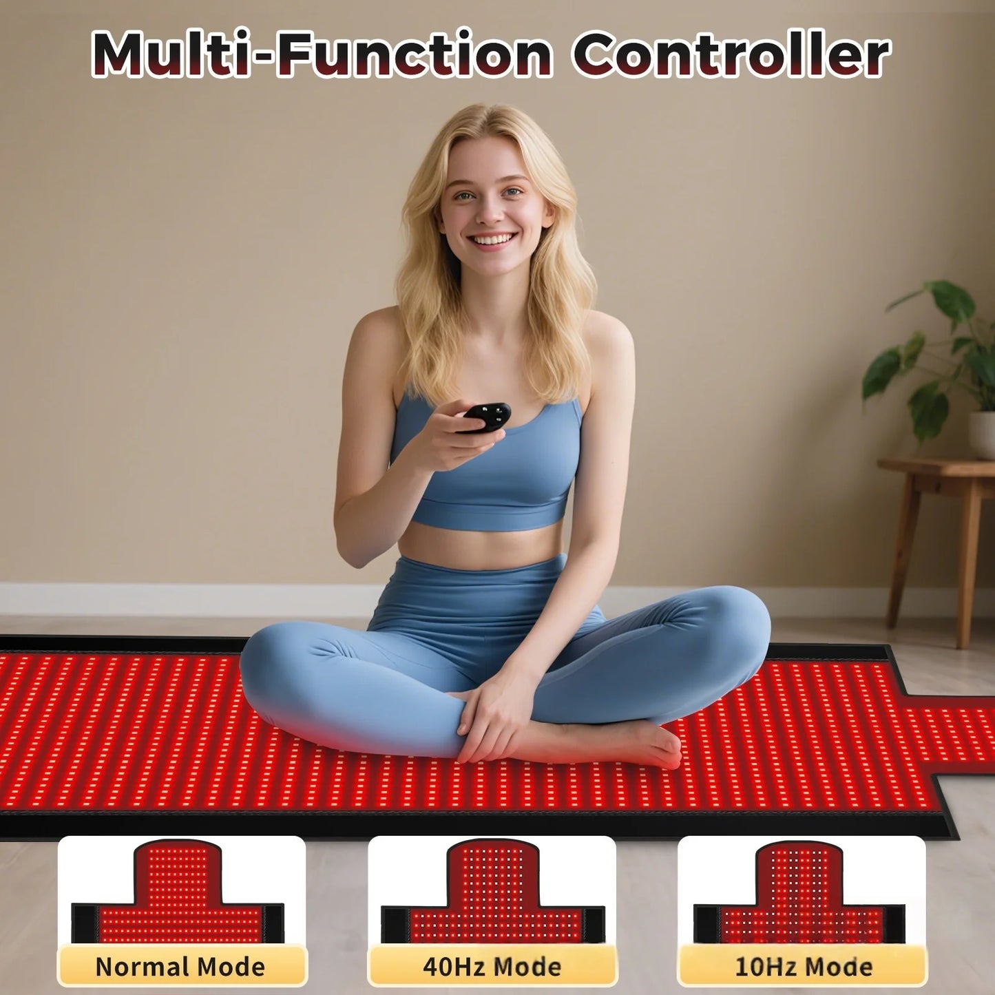 HOT SALE 325/1370/2570pcs LED's Red Light Therapy with Remote Control Infrared Mat 660nm 850nm Red Light Blanket Pad Phototherapy Waist Heating Body Pain Relief Full Body Healing Muscles Back Legs Treatment Machine Health Car