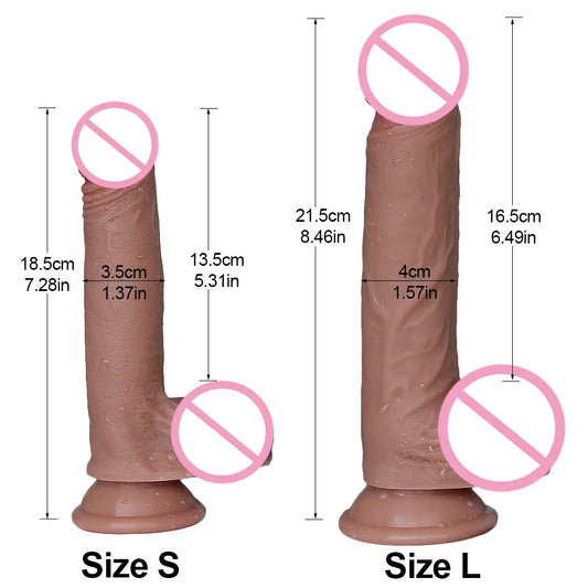 Adult Huge Realistic Dildo Skin feeling Phallus soft Big vibrator Penis With Suction Cup Sex Toy for Woman Strapon Female Masturbation