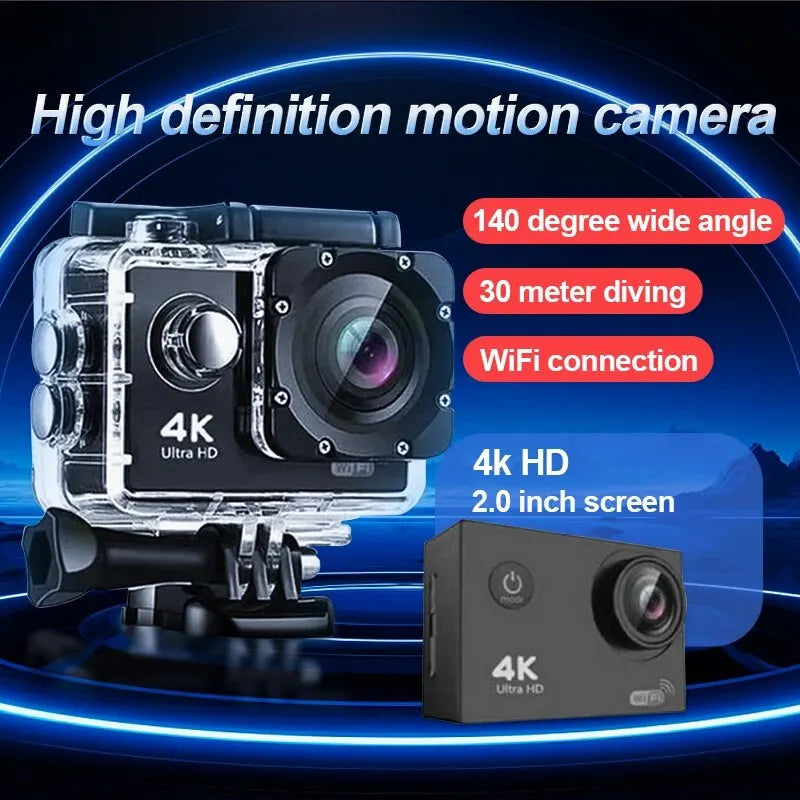 4k High-Definition Diving Sports Camera, Motorcycle, Bicycle Helmet, Waterproof And Anti Shaking Wifi Camera For Cycling