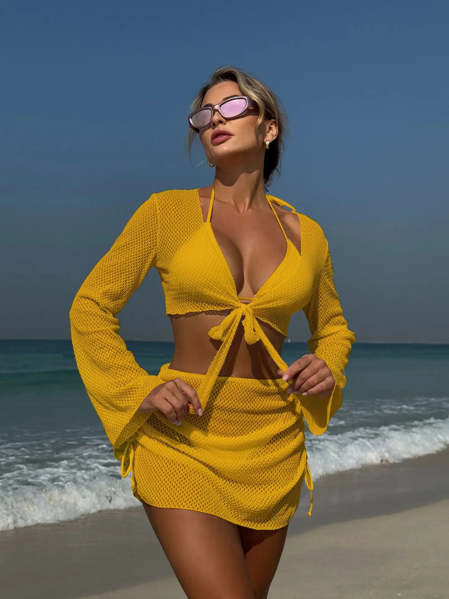 NEW 4PCS Set 10 Colors Solid Sexy Bikinis Female Swimsuits Women's  Swimwear Beach Swim Wear Bathing Suits Brazilian Bikini Set Pool Bather Suit
