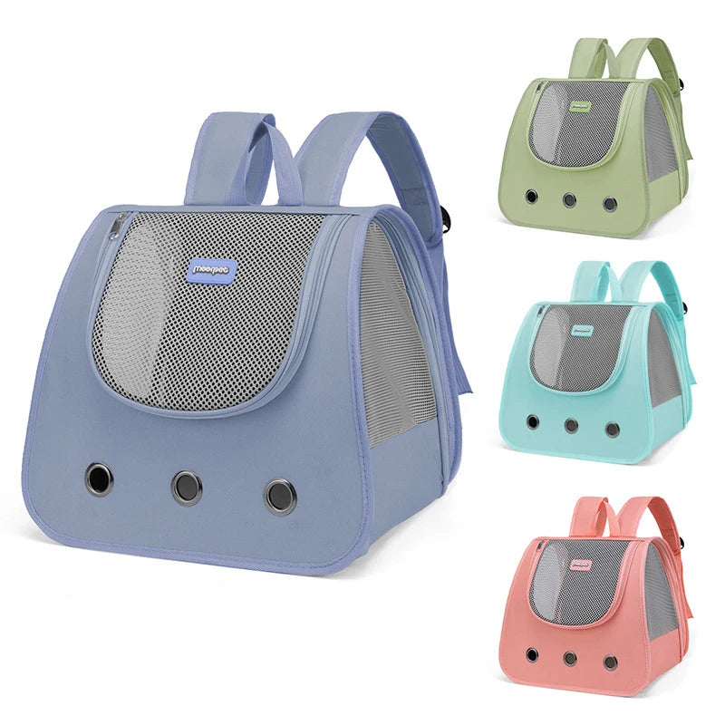 Cat Backpack Supplies Portable Breathable Double Shoulder Cat Bag Foldable Puppy Backpack Fashionable and Expandable Pet Bags