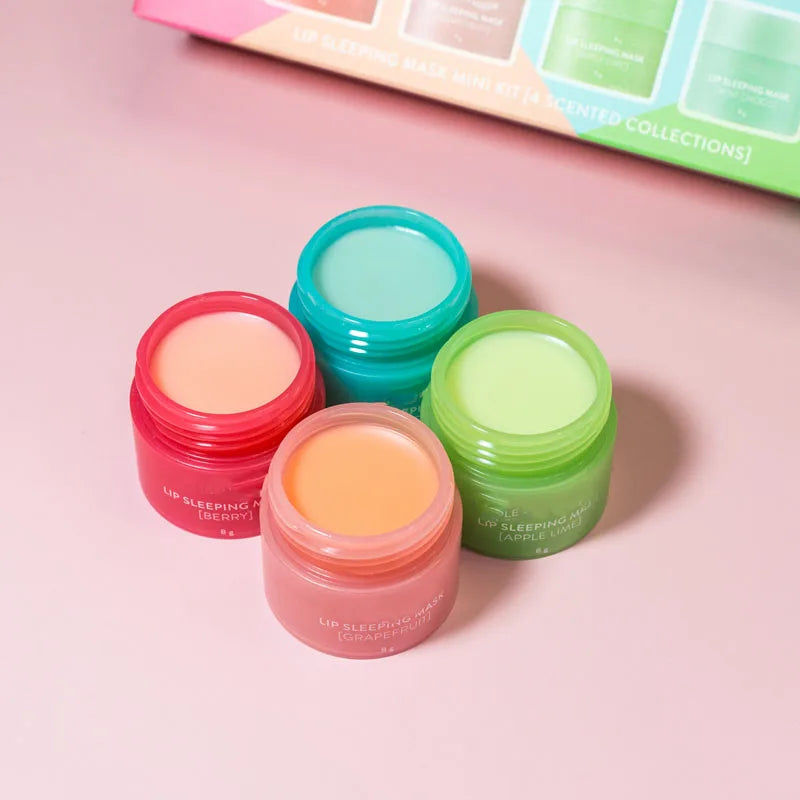 Korea Lip Sleeping Mask 8g Mini Set 20g Lip Balm Removes Flaky Skin Nutritious Moisturizing Scented Collection Lip Care 3g Sampl