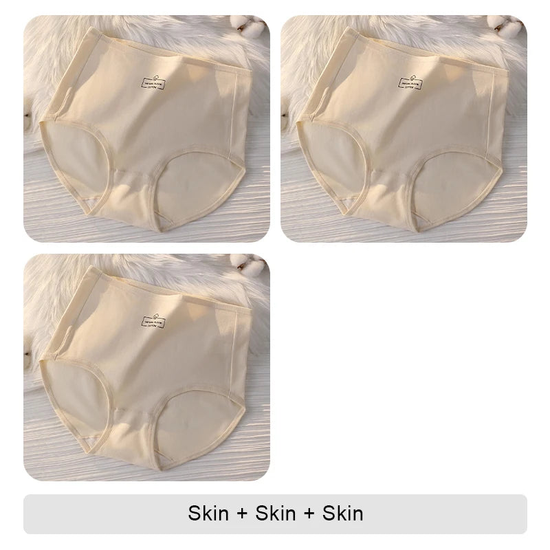 NEW Arrivals 3PCS Set Triangular Panties High Waist Sexy Underwear Briefs Underwear Woman Cotton Lingerie Buttocks Lifter Tummy Control Women Female Seamless Briefs