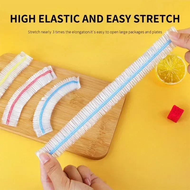1200 PCS Set Disposable Food Cover Elastic Plastic Fruit Vegetable Food Covers Shower Cap Food Grade Storage Bag Kitchen Organizer Cling Film