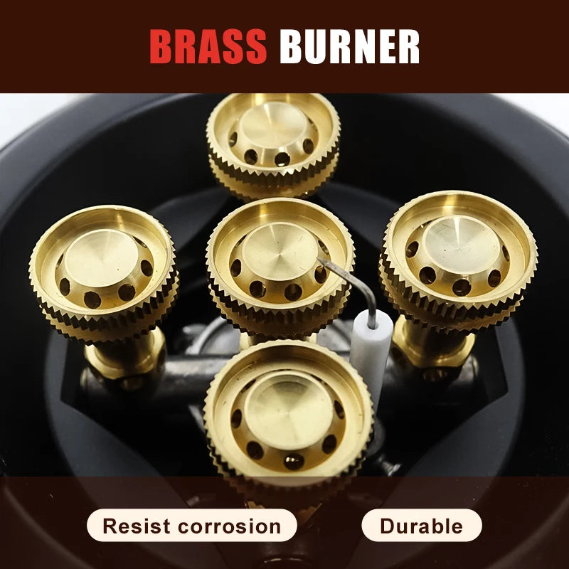 NEW Arrivals BRS-201A Portable Travel Camping Beach BBQ Gas Stove 16000W High Pressured Propane Butane Gas Burner Outdoor Emergency Stove with Piezo Ignition