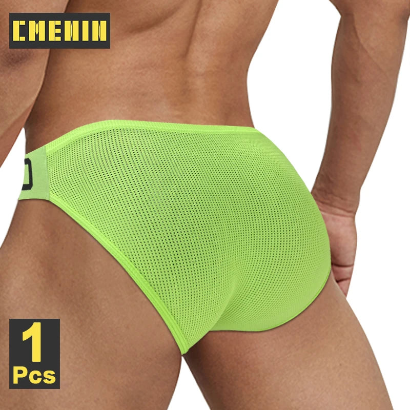 Sexy Gays Hollow Breathable Men's Briefs Underwear Cotton Man Jockstrap Panties Hip Lifting Bikini Briefs Male Underpants