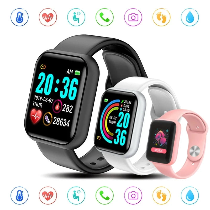 NEW Arrivals Sport Smart Watches Color Screen Life Waterproof Bluetooth Fitness Bracelet With Health Blood Pressure Heart Rate Sleep Monitor