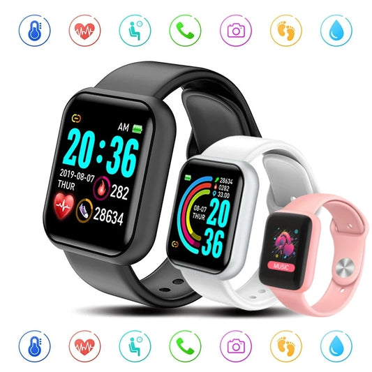 NEW Arrivals Sport Smart Watches Color Screen Life Waterproof Bluetooth Fitness Bracelet With Health Blood Pressure Heart Rate Sleep Monitor