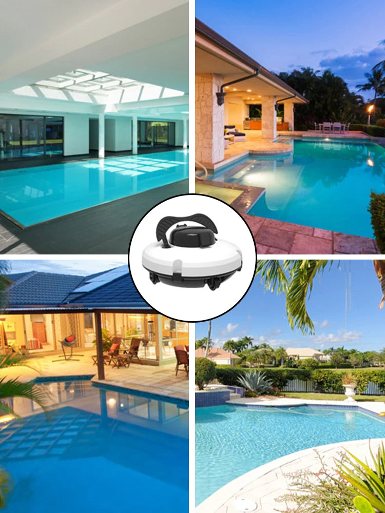 NEW UK/ US/ AUS/ EU Plug Powerful Wireless Cordless Robotic Pool Cleaner Pool Vacuum with Dual Motors Self Parking for Flat Ground Swimming Pools Set Water Pool Cleaning Supplies