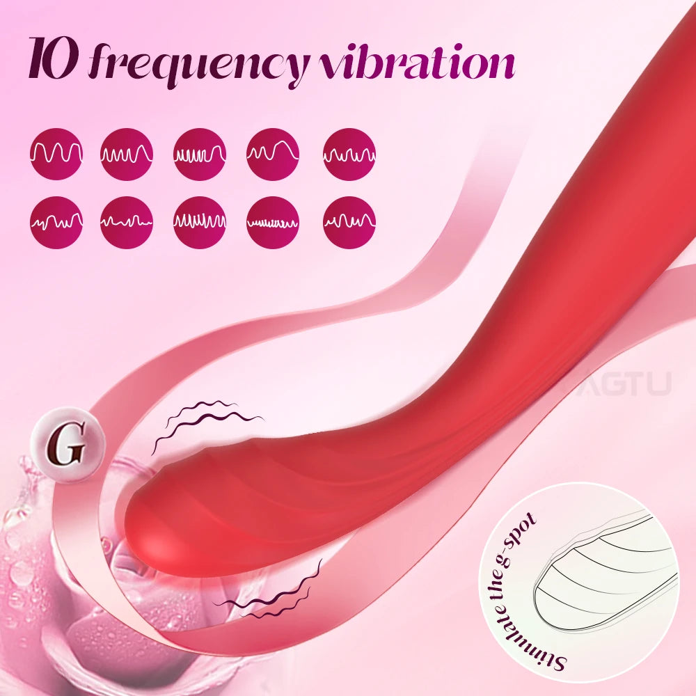 Beginner G-Spot Vibrator for Women 8 Seconds to Orgasm Finger Shaped Vibes Nipple Clitoris Stimulator Sex Toys for Adult Female