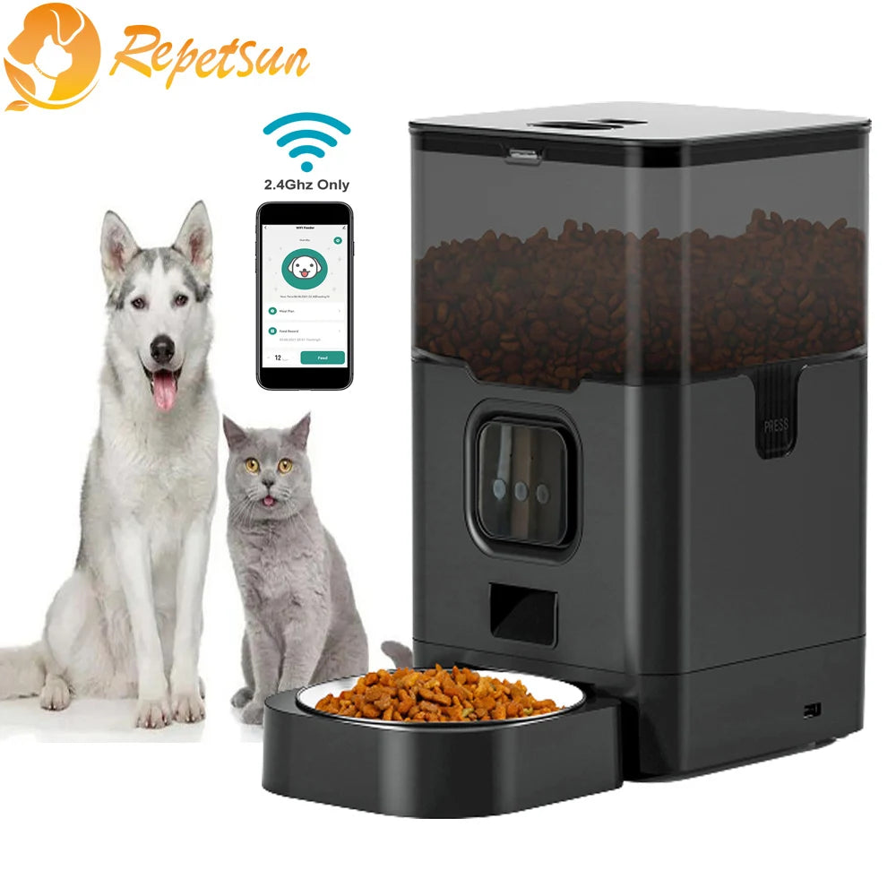 TUYA Automatic Pet Feeder Large Capacity APP Smart Cat Feeder Dog Slow Food Dispenser with WIFI Voice Timing Pet Feeding Supplies